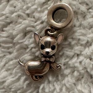 Silver Chihuahua Charm